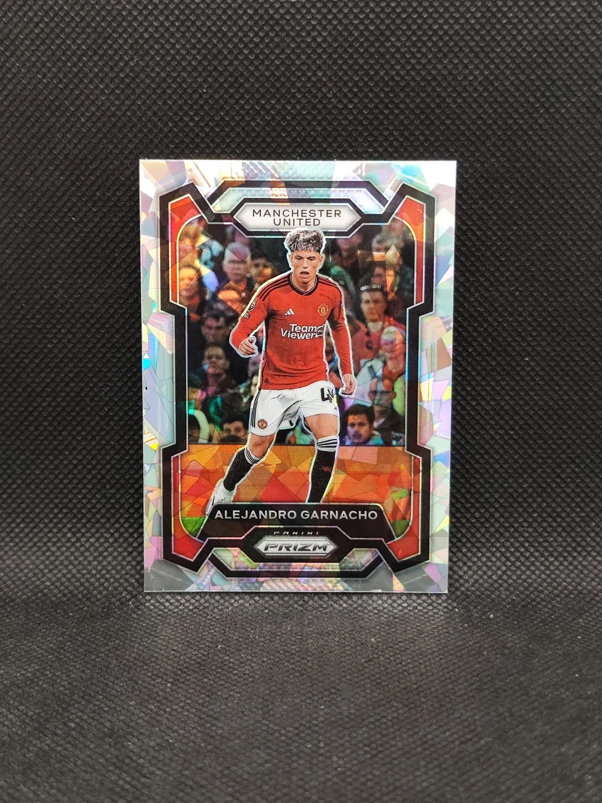 2023-24 Panini Prizm EPL Alejandro Garnacho Cracked Ice Prizm SP Man United