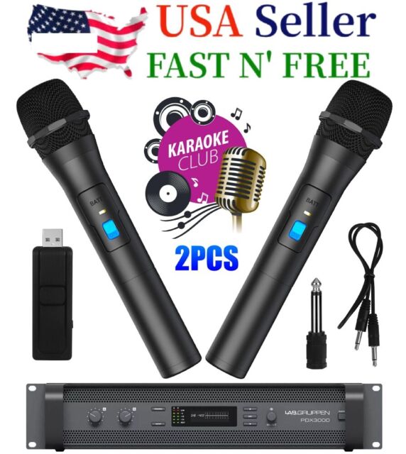 Kit De Microfonos Inalambricos Para Karaoke Fiesta Equipo De Musica  Profecional