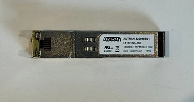 Adtran 1200485G1 LX1801INA-ADE 1000BASE-T SFP Module 100M - Image 1 of 2