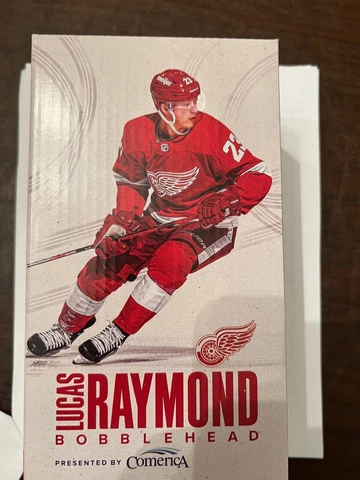 Detroit Red Wings Lucas Raymond Bobblehead With Box SGA 2/25/23 NIB Cover