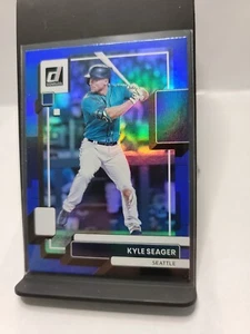 KYLE SEAGER BLUE HOLO 2022 DONRUSS BASEBALL MARINERS MLB - Picture 1 of 3