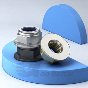 Flat Hex Flange Lock Nuts Zinc/Nickel Plated Nylon Insert Locking Nuts Metric - Picture 1 of 9
