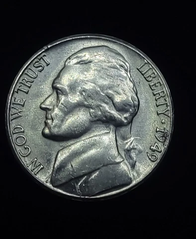 1949 s jefferson nickel  mint error retained lamination Obverse Cover