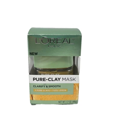L'Oreal Paris Pure-Clay Mask - Clarify & Smooth - 3 Pure Clays - 1.7 OZ - NEW - Image 1 of 4