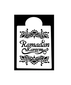 Ramadan Mubarak/Kareem große Tortendekoration Schablone wiederverwendbar muslimisches Essen. Neu. - Bild 1 von 10