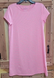 vineyard vines Sleeveless Stretchy Pinstripe Dress Size Small Pink & White - Picture 1 of 3