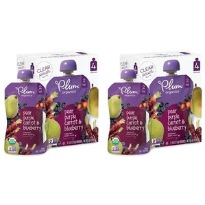 Plum Organics Baby Food Blueberry Pear 4 oz (Pack Of 12) - Picture 1 of 1