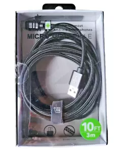 MICRO USB Cable. FOR OLDER PHONES. NIOB 10 ft. - Picture 1 of 3
