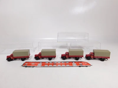 4x Brekina H0 1:87 Truck Mercedes MB Carl Balke Holzminden Sg / Mint + Box # - Image 1 of 4