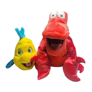 Vintage Disney Kleine Meerjungfrau Flunder 10 Zoll Sebastian 15 Zoll Plüschtiere Stofftier - Bild 1 von 15