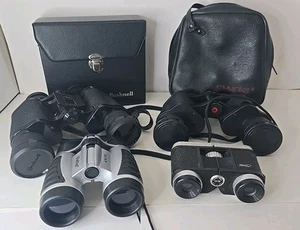Lot of 4 Compact Binoculars 1 Bushnell 7x35, 1 Simmons,1 Selsi And Vivitar - Picture 1 of 12