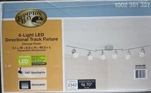 Hampton Bay 29206-HBU 6-Light 4 ft. Chrome Integrated LED Track Lighting Kit NEW - Picture 1 of 2