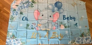 Oh Baby Backdrop For Baby Shower - Picture 1 of 1