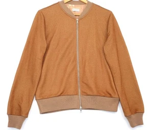 Dries Van Noten Medium Brown Glitter Bomber Jacket Old Money Preppy - Picture 1 of 13