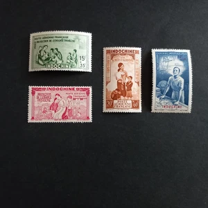 COLONIE FRANCESI - INDOCHINE 1942/ POSTA AEREA, SERIE DI 4 VAL. INTEGRI MNH** - Imagen 1 de 2