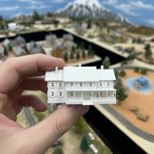 Evemodel N Scale Model Dwelling House Kit Not-built Two-story Three-Buildings - Picture 1 of 7