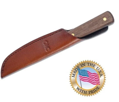 Old Hickory Hunting knife Carbon Steel Blade with Leather belt Sheath New in Box - Image 1 of 4