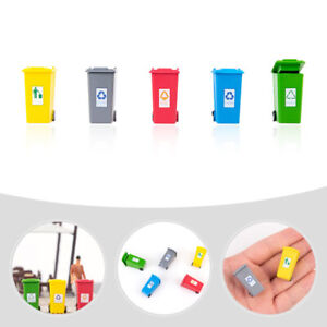  5 Pcs Mini Trash Can Abs Child Toy Bins Kids Toys for Boys Sand Tray Miniatures