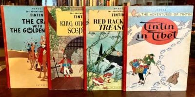 The ADVENTURES OF TINTIN By HERGE Collection Of 4 x 1960's Illustrated Books - Image 1 of 4