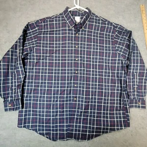 Brooks Brothers Shirt Mens XXL Blue Red Plaid Non Iron Long Sleeve Cotton - Picture 1 of 11