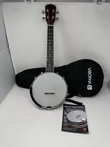 Vangoa Portable Banjo Uke 4 String Banjolele Beginner in Case - Picture 1 of 4