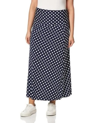 Saia Maxi Feminina Star Vixen Cintura Dobrável, Azul Marinho/Branco, Pequena - Imagem 1 de 4