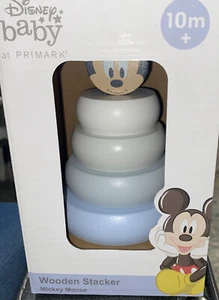 NEW DISNEY Baby Wooden Stacker Toy Mickey Mouse Stacking Toys NIB, 10+months - Picture 1 of 2