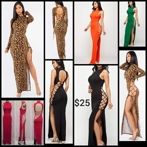 Dresses for women All Colors Shown S,M,L Sizes Only Leopard Is Long Sleeve - Picture 1 of 2