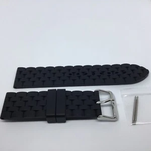 NEW BRACELET LINK STYLE RUBBER 22MM STRAP FOR SEIKO DiVERS  ALSO FITS OTHER 22MM - Bild 1 von 6