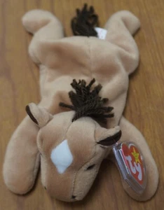 Ty Beanie Babies Derby the Horse 1995 Mängel am Etikett und roter Stempel selten - Bild 1 von 4