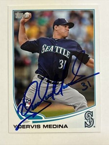 Yoervis Medina Signed 2013 Topps #US137 Autograph Card In Person M804