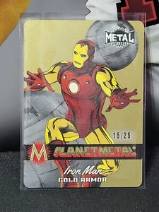 2024 Marvel Metal Universe Avengers Planet Metal GOLD ARMOR Iron Man /25 SSP 🔥 - Imagen 1 de 2
