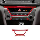 2Pcs Red Carbon Fiber Center Console Dashbaord Cover Trim For Hyundai Elantra