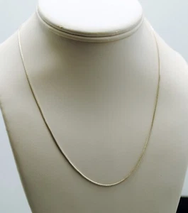 STERLINGSILBER BOX KETTE VERBUNDEN HALSKETTE 18,25" #132 - Bild 1 von 3
