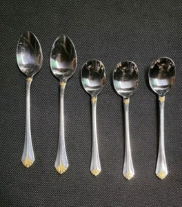 Handtuch 5-teiliges Set SANTA BARBARA Gold Suppenlöffel Esslöffel Besteck 18/8 Korea - Bild 1 von 5