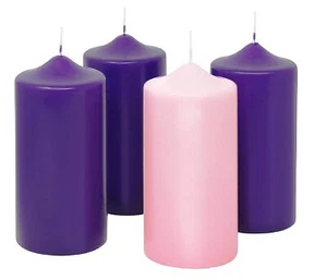 Pillar Pillar Advent Candle Set of 4 - Advent Pillar Candles - Made in The US... - Picture 1 of 5