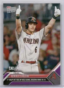 🟪 DOMINIC CANZONE 1st Hit Rookie PURPLE 20/25 Diamondbacks 2023 Topps Now 585 - Picture 1 of 2