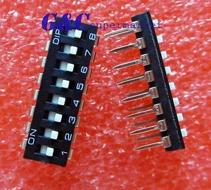 NEW Black 2.54mm Pitch 8-Bit 8 Positions Ways Slide Type DIP Switch J24 - Picture 1 of 1