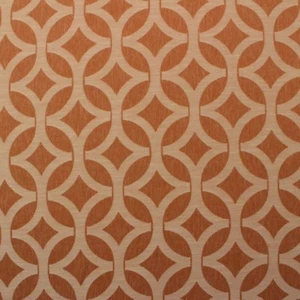 WAVERLY LUDLOW LATTICE PERSIMMON ORANGE GEOMETRIC JACQUARD FABRIC BY YARD 55"W - Picture 1 of 5