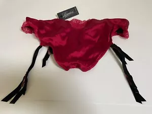 NEW ELLE MACPHERSON BOUDOIR BIKINI E15-036B BRIEFS WITH SUSPENDERS STAPS LARGE - Picture 1 of 2