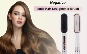 Negative Ionic Hair Straightener Brush with 9 Temp Settings--LED Display SUPBERC - Picture 1 of 9