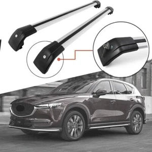Lockable Crossbars Fits for Mazda CX9 CX-9 2016-2022 Roof Rack Rail Cross Bars - Picture 1 of 9