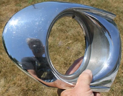 1946 1947 1948 Lincoln Zephyr Passenger Right Side Chrome Fog Light Bezel 5EH-82 Foto 1 de 4