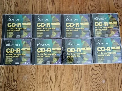 Imation CD-R con estuches para joyas 650 MB 74 min - Lote de 8 música de datos  Foto 1 de 2