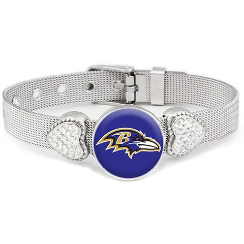 Baltimore Ravens Womens Adjustable Silver Bracelet Jewelry Gift D26 Cover