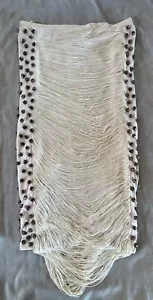 Sheri Bodell Gray/Ivory Fringe Crystal Studded Minidress/Skirt sz S NWT - Picture 1 of 6