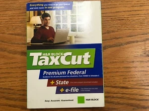 2007 TaxCut PREMIUM turbo Federal H&R Block Tax Cut New sealed CD in Retail Box! - Picture 1 of 1