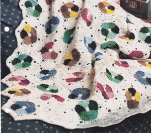 Annie's Crochet Afghan DECORATIVE RINGS QUILT AFGHAN Pattern Leaflet - Picture 1 of 2