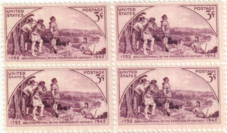 United States 3¢ Kentucky Statehood Postage Stamp #904 x 100 Singles - Image 1 of 1