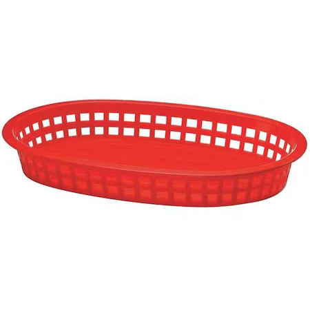 Tablecraft 1076R Platter Basket,  Oval,  Red, Pk36 - Image 1 of 1